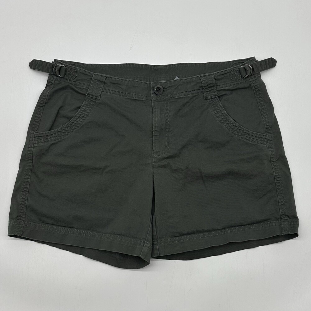Athleta Women's Size 12 Green Organic Cotton Stretch Outdoor Hiking Chino Shorts